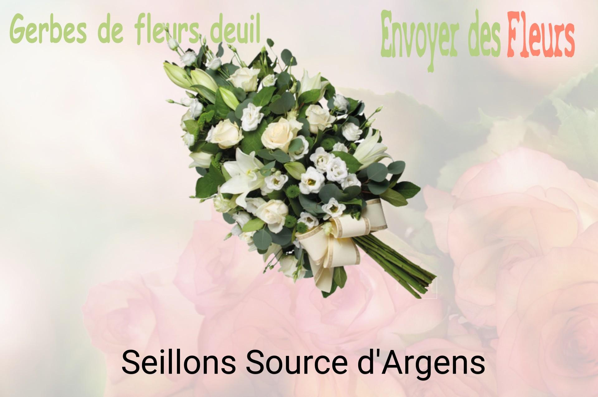 Gerbe de fleurs de deuil livrée à Seillons-Source-d'Argens